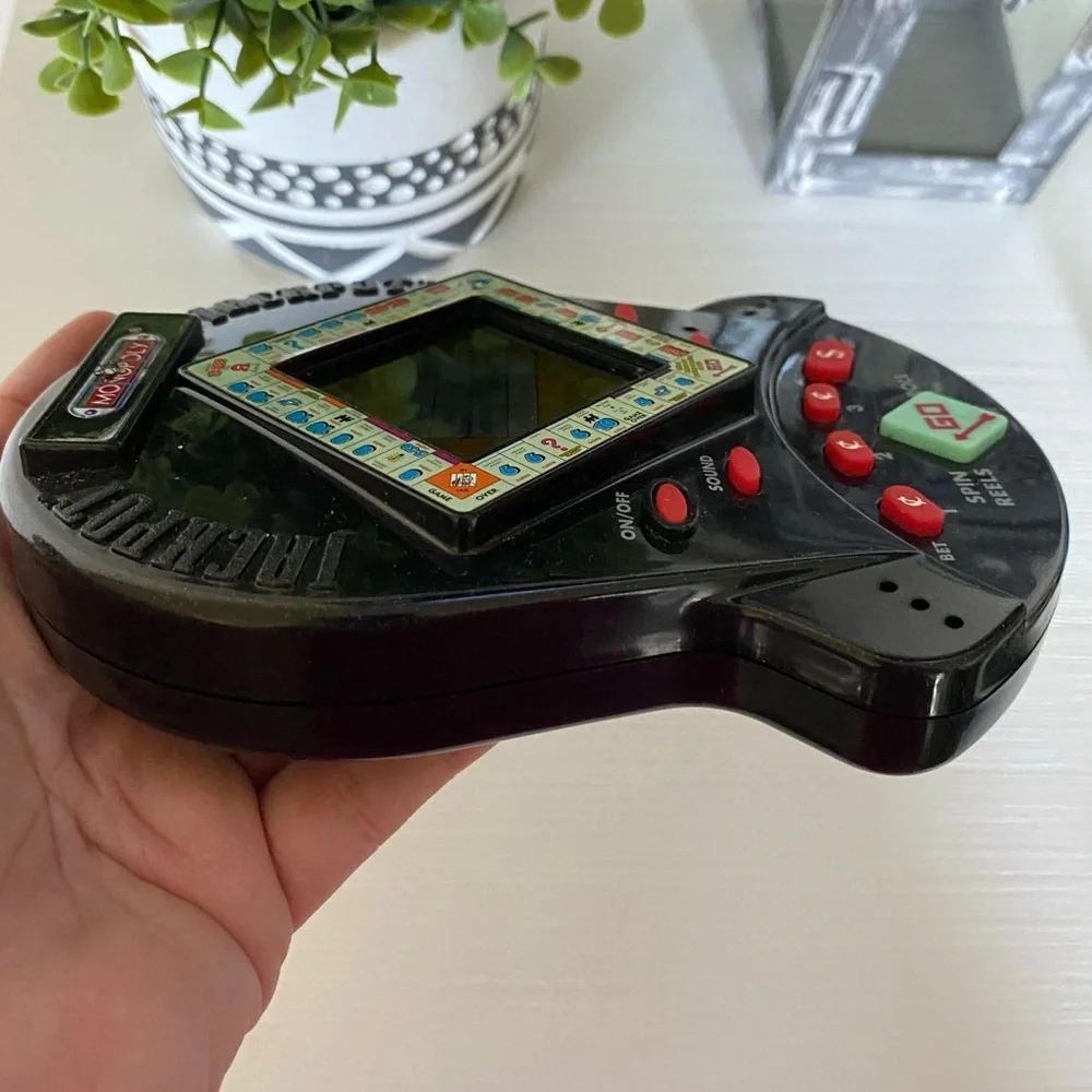 Hasbro Monopoly Jackpot Electronic Handheld Slots Game - Works!